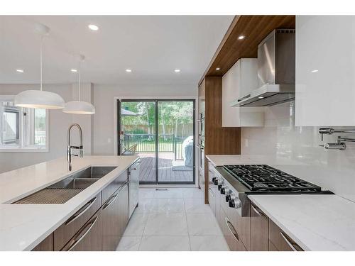 44 Dalbrook Bay Nw, Calgary, AB - Indoor Photo Showing Kitchen With Double Sink With Upgraded Kitchen