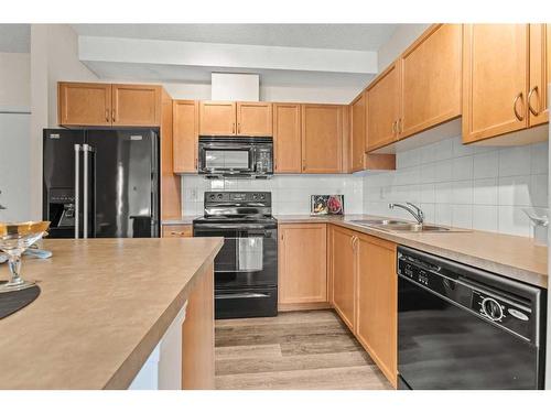 107-120 Country Village Circle Ne, Calgary, AB - Indoor Photo Showing Kitchen With Double Sink