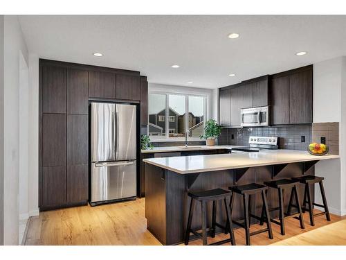 58 Masters Crescent Se, Calgary, AB - Indoor Photo Showing Kitchen With Stainless Steel Kitchen With Upgraded Kitchen