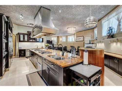 75 Gray Way, Rural Rocky View County, AB - Indoor Photo Showing Kitchen With Double Sink