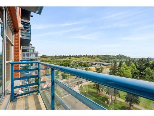 606-205 Riverfront Avenue Sw, Calgary, AB - Outdoor With Balcony With View