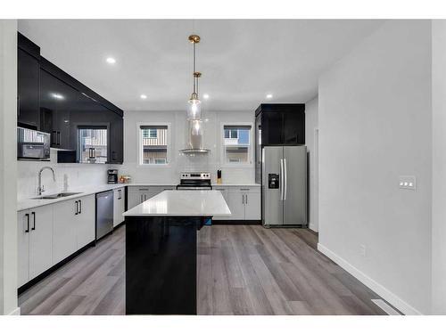 519 Corner Meadows Square Ne, Calgary, AB - Indoor Photo Showing Kitchen With Upgraded Kitchen