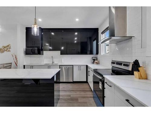 519 Corner Meadows Square Ne, Calgary, AB - Indoor Photo Showing Kitchen With Upgraded Kitchen