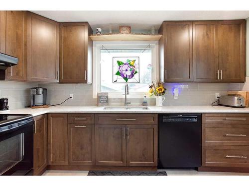 131 Rundlehorn Crescent Ne, Calgary, AB - Indoor Photo Showing Kitchen With Double Sink