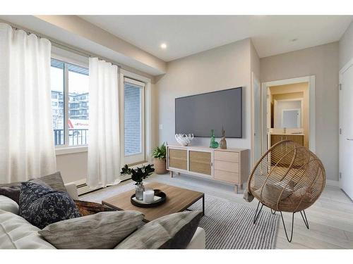 1118-395 Skyview Parkway Ne, Calgary, AB - Indoor Photo Showing Living Room