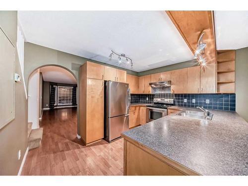 219 Coachway Road Sw, Calgary, AB - Indoor Photo Showing Kitchen With Stainless Steel Kitchen With Double Sink