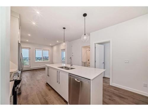 2409-395 Skyview Parkway Ne, Calgary, AB - Indoor Photo Showing Kitchen With Double Sink