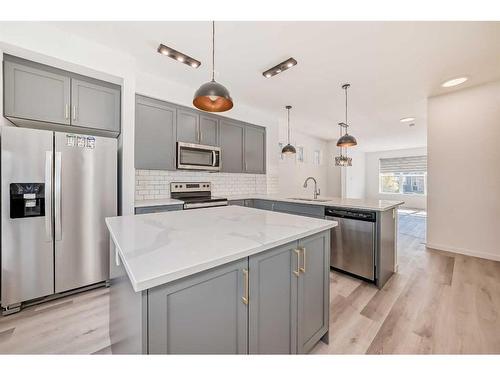 370 Masters Road Se, Calgary, AB - Indoor Photo Showing Kitchen With Stainless Steel Kitchen With Upgraded Kitchen