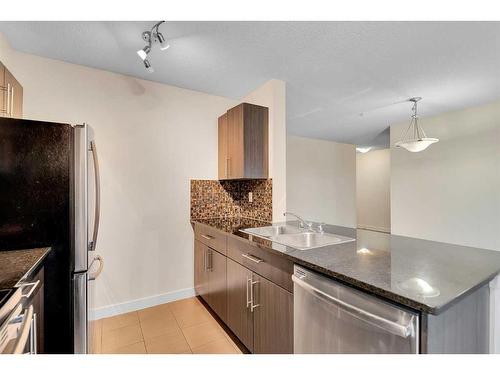 1301-1317 27 Street Se, Calgary, AB - Indoor Photo Showing Kitchen With Double Sink