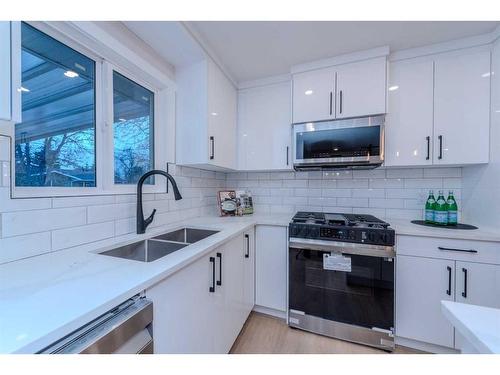 10616 Mapleglen Crescent Se, Calgary, AB - Indoor Photo Showing Kitchen With Double Sink With Upgraded Kitchen