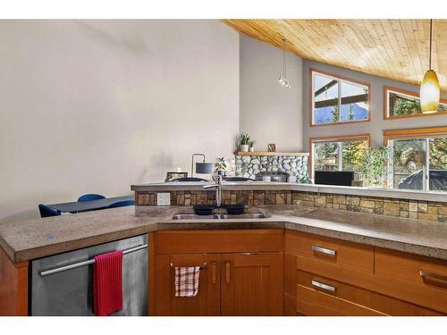 50 Ridge Road, Canmore, AB - Indoor Photo Showing Kitchen With Double Sink