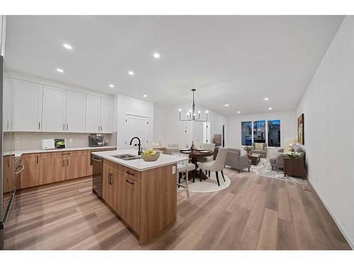 109 5 Avenue Se, High River, AB - Indoor Photo Showing Kitchen With Double Sink With Upgraded Kitchen