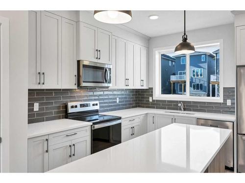 483 Sage Hill Road Nw, Calgary, AB - Indoor Photo Showing Kitchen With Upgraded Kitchen