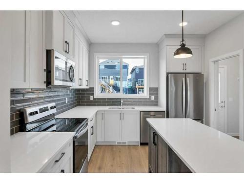 483 Sage Hill Road Nw, Calgary, AB - Indoor Photo Showing Kitchen With Stainless Steel Kitchen With Upgraded Kitchen