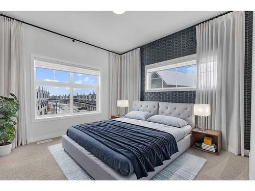 111 Les Jardins Park Se, Calgary, AB - Indoor Photo Showing Bedroom