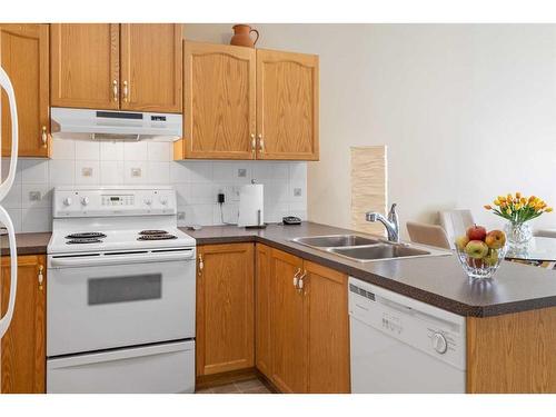 334-1920 14 Avenue Ne, Calgary, AB - Indoor Photo Showing Kitchen With Double Sink