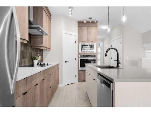 48 Howse Heights Ne, Calgary, AB - Indoor Photo Showing Kitchen With Stainless Steel Kitchen With Upgraded Kitchen