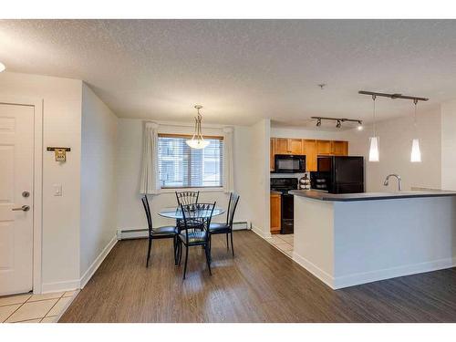 203-2440 34 Avenue Sw, Calgary, AB - Indoor Photo Showing Kitchen With Double Sink