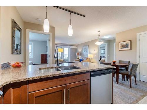 2307-402 Kincora Glen Road Nw, Calgary, AB - Indoor Photo Showing Kitchen With Double Sink