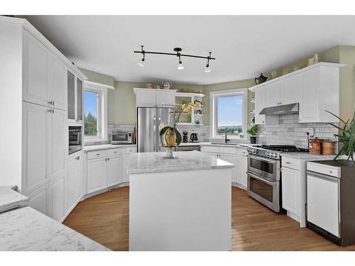 260159 Mountain Ridge Place, Rural Rocky View County, AB - Indoor Photo Showing Kitchen With Stainless Steel Kitchen With Upgraded Kitchen