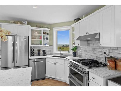 260159 Mountain Ridge Place, Rural Rocky View County, AB - Indoor Photo Showing Kitchen With Stainless Steel Kitchen With Double Sink With Upgraded Kitchen