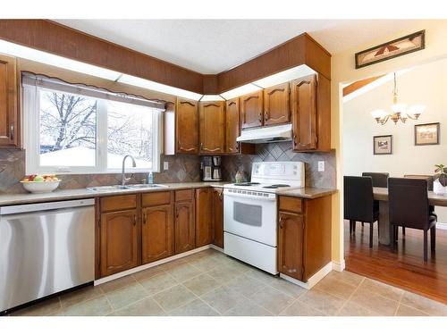 424 Flett Drive Ne, Airdrie, AB - Indoor Photo Showing Kitchen With Double Sink