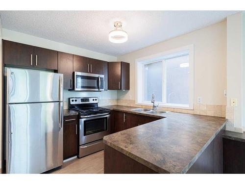 102-1810 16 Street Sw, Calgary, AB - Indoor Photo Showing Kitchen With Double Sink