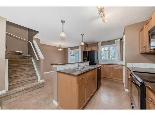 151 Prestwick Villas Se, Calgary, AB - Indoor Photo Showing Kitchen With Double Sink