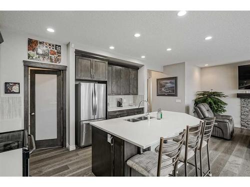 34 Mahogany Close Se, Calgary, AB - Indoor Photo Showing Kitchen With Stainless Steel Kitchen With Double Sink