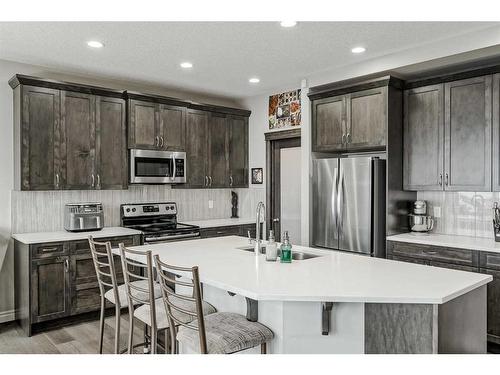 34 Mahogany Close Se, Calgary, AB - Indoor Photo Showing Kitchen With Stainless Steel Kitchen With Upgraded Kitchen