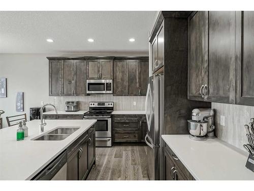 34 Mahogany Close Se, Calgary, AB - Indoor Photo Showing Kitchen With Stainless Steel Kitchen With Double Sink