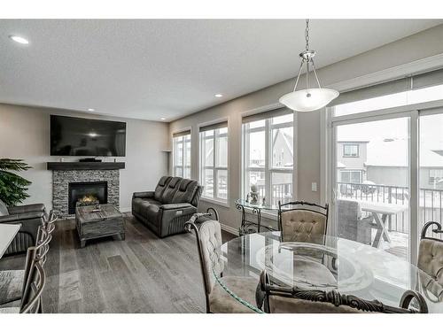 34 Mahogany Close Se, Calgary, AB - Indoor With Fireplace