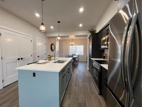 113 Gray Close, Sylvan Lake, AB - Indoor Photo Showing Kitchen With Double Sink With Upgraded Kitchen