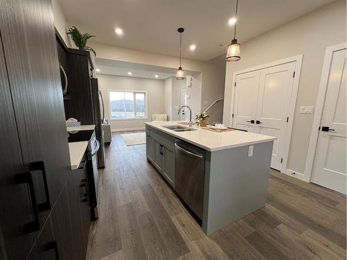 113 Gray Close, Sylvan Lake, AB - Indoor Photo Showing Kitchen With Double Sink