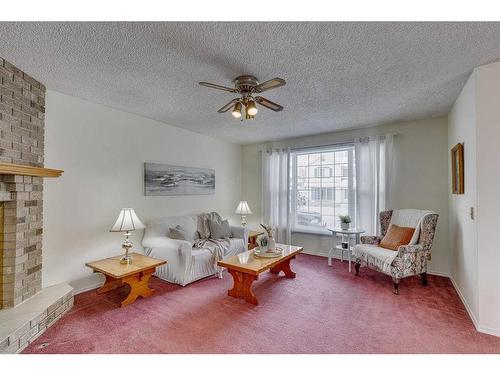 20 Riverbrook Place Se, Calgary, AB - Indoor Photo Showing Living Room With Fireplace