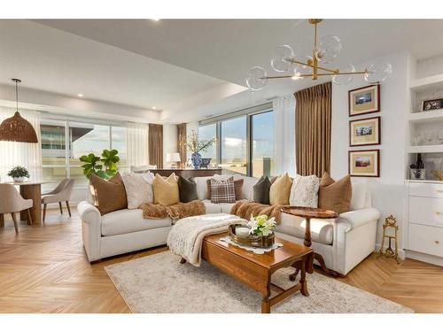 701-8445 Broadcast Avenue Sw, Calgary, AB - Indoor Photo Showing Living Room