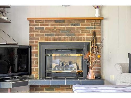 1221 20A Street Nw, Calgary, AB - Indoor Photo Showing Living Room With Fireplace