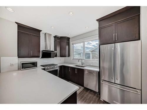 151 Masters Link Se, Calgary, AB - Indoor Photo Showing Kitchen With Stainless Steel Kitchen With Upgraded Kitchen