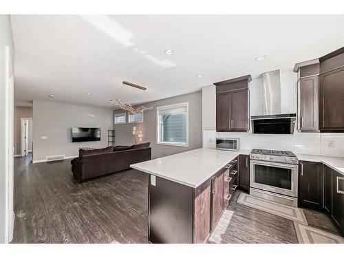 151 Masters Link Se, Calgary, AB - Indoor Photo Showing Kitchen With Upgraded Kitchen