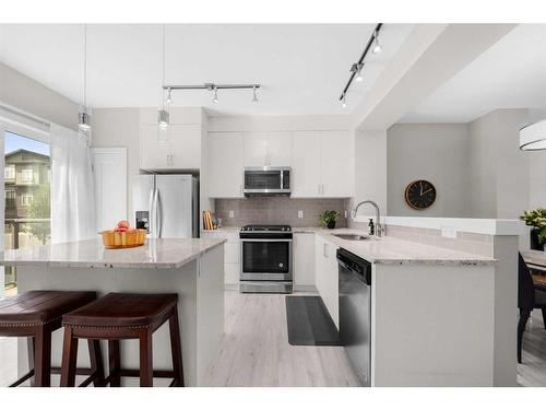 157 Sage Bluff Circle Nw, Calgary, AB - Indoor Photo Showing Kitchen With Stainless Steel Kitchen With Upgraded Kitchen