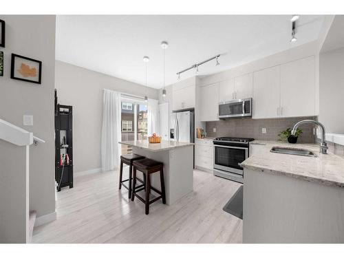 157 Sage Bluff Circle Nw, Calgary, AB - Indoor Photo Showing Kitchen With Stainless Steel Kitchen With Upgraded Kitchen