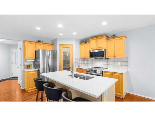 113 Covehaven Gardens Ne, Calgary, AB - Indoor Photo Showing Kitchen With Stainless Steel Kitchen With Double Sink