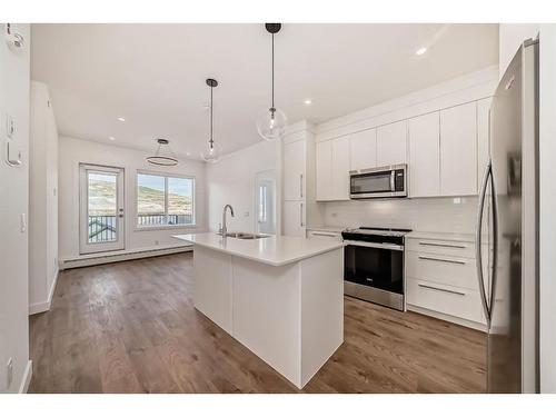 2311-111 Wolf Creek Drive Se, Calgary, AB - Indoor Photo Showing Kitchen With Stainless Steel Kitchen With Upgraded Kitchen