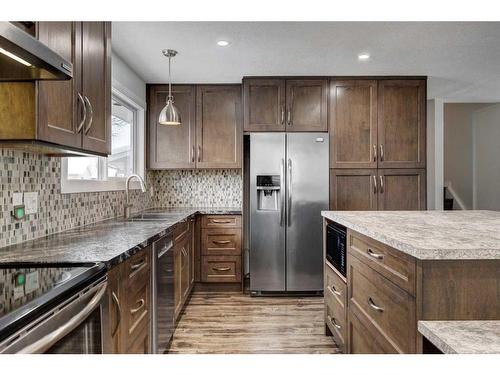 224 Queen Charlotte Way Se, Calgary, AB - Indoor Photo Showing Kitchen With Stainless Steel Kitchen With Double Sink With Upgraded Kitchen