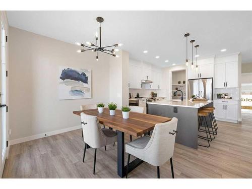 487 Kinniburgh Loop, Chestermere, AB - Indoor Photo Showing Dining Room