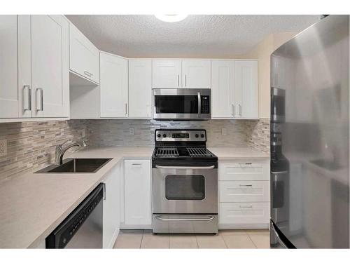 204-8403 Fairmount Drive Se, Calgary, AB - Indoor Photo Showing Kitchen With Stainless Steel Kitchen With Upgraded Kitchen