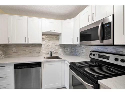 204-8403 Fairmount Drive Se, Calgary, AB - Indoor Photo Showing Kitchen With Stainless Steel Kitchen With Upgraded Kitchen