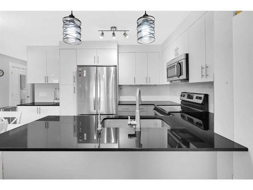 4214-240 Skyview Ranch Road Ne, Calgary, AB - Indoor Photo Showing Kitchen With Stainless Steel Kitchen With Double Sink With Upgraded Kitchen