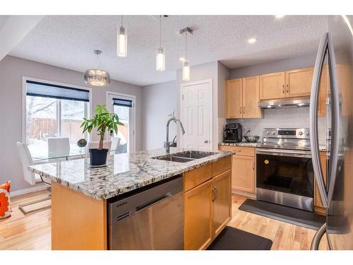 2 Evansbrooke Manor Nw, Calgary, AB - Indoor Photo Showing Kitchen With Double Sink With Upgraded Kitchen