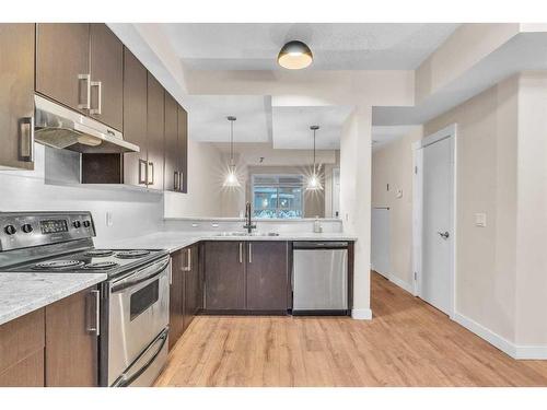 114-830 Centre Avenue Ne, Calgary, AB - Indoor Photo Showing Kitchen With Stainless Steel Kitchen